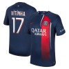 Virallinen Fanipaita Paris Saint-Germain 2023-24 Vitinha 17 Kotipelipaita - Miesten